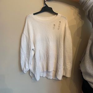 Distressed sweater